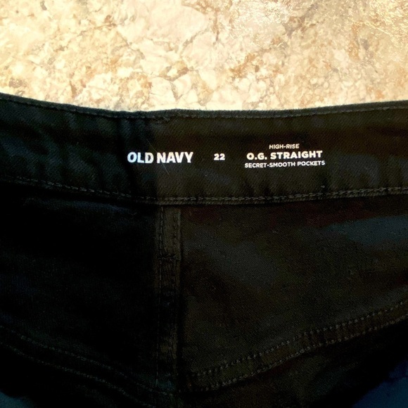 Old Navy High Rise OG Straight Black Denim Shorts Size 22 - Picture 6 of 10